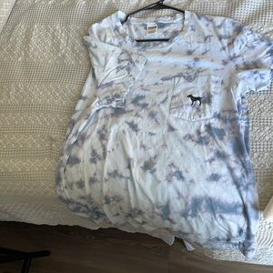 Pink- light blue tie dye- large